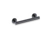 Barra de apoio para pessoas com deficiência Ø32, reta, PREMIUM – 30 cm / aço inoxidável, preto mate