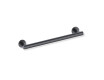 Barra de apoio para pessoas com deficiência Ø32, reta, PREMIUM – 50 cm / aço inoxidável, preto mate
