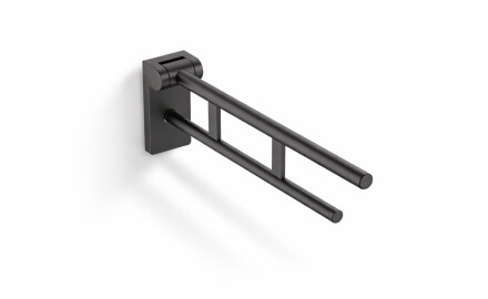 Barra de apoio para pessoas com deficiência Ø32, basculante, PREMIUM - 60 cm / aço inoxidável, preto mate