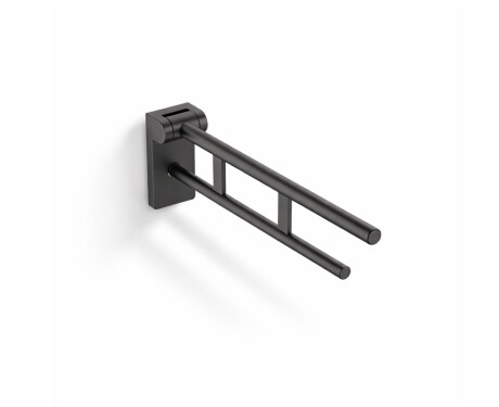 Barra de apoio para pessoas com deficiência Ø32, basculante, PREMIUM - 60 cm / aço inoxidável, preto mate
