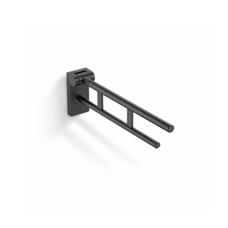 Barra de apoio para pessoas com deficiência Ø32, basculante, PREMIUM - 60 cm / aço inoxidável, preto mate #1