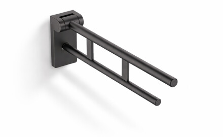 Barra de apoio para pessoas com deficiência Ø32, basculante, PREMIUM - 70 cm / aço inoxidável, preto mate