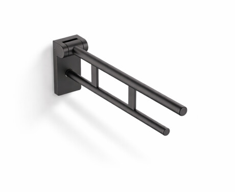 Barra de apoio para pessoas com deficiência Ø32, basculante, PREMIUM - 70 cm / aço inoxidável, preto mate