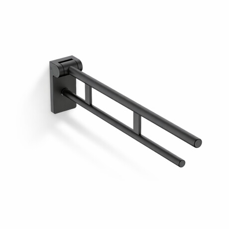 Barra de apoio para pessoas com deficiência Ø32, basculante, PREMIUM - 80 cm / aço inoxidável, preto mate #1