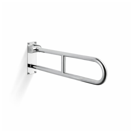 Barra de apoio para pessoas com deficiência, Ø32, arqueada e basculante, modelo STANDARD - 70 cm / aço inoxidável polido #1