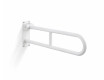 Barra de apoio para pessoas com deficiência, Ø32, arqueada e basculante, modelo STANDARD - 70 cm / aço inoxidável, branco mate