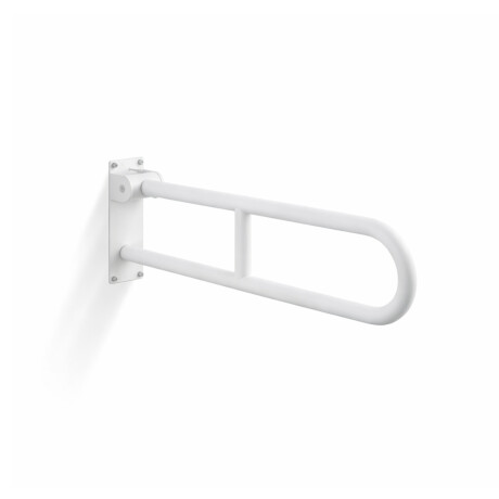 Barra de apoio para pessoas com deficiência, Ø32, arqueada e basculante, modelo STANDARD - 70 cm / aço inoxidável, branco mate #1