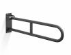 Barra de apoio para pessoas com deficiência, Ø32, arqueada e basculante, modelo STANDARD - 80 cm / aço inoxidável, preto mate