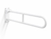 Barra de apoio para pessoas com deficiência, Ø32, arqueada e basculante, STANDARD - 80 cm / aço inoxidável, branco mate
