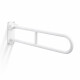 Barra de apoio para pessoas com deficiência, Ø32, arqueada e basculante, STANDARD - 80 cm / aço inoxidável, branco mate #1