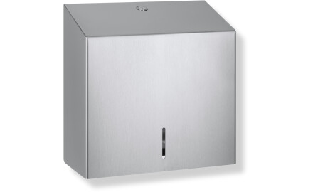 Dispensador de toalhas de papel dobradas em V (dimensões máximas do rolo de papel: 25 x 11,5 x 24 cm) série R1 / aço inoxidável escovado
