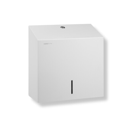 Dispensador de toalhas de papel dobradas em V (dimensões máximas da carga de papel: 25 x 11,5 x 24 cm) série R1 / aço inoxidável branco mate #1
