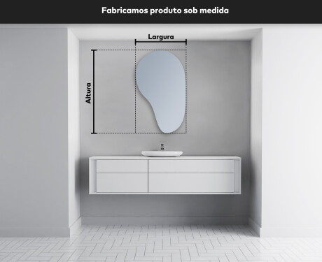 Espelho de Banheiro com LED em Formato Irregular S221 #4