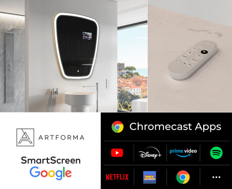 Espelho irregular de banho LED SMART Z222 Google #2