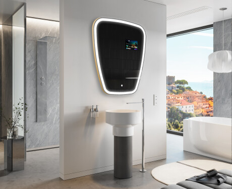 Espelho irregular de banho LED SMART Z222 Google #9