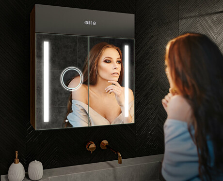 Armário Com Espelho E Com Iluminação LED - L02 Emily 66,5 x 72cm #9