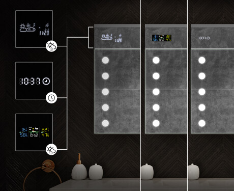 Armário Com Espelho E Com Iluminação LED - L06 Emily 66,5 x 72cm #4