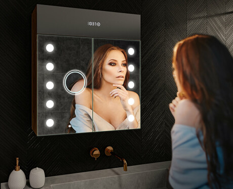 Armário Com Espelho E Com Iluminação LED - L06 Emily 66,5 x 72cm #9