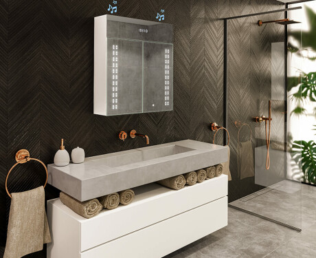 Armário Com Espelho E Com Iluminação LED - L55 Emily 66,5 x 72cm #10