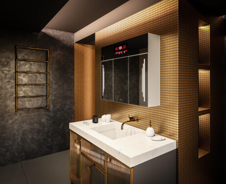 Smart Armário Com Espelho E Com Iluminação LED - L27 Sarah 100 x 72cm #12