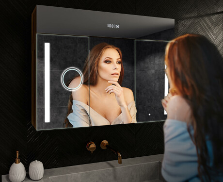 Armário Com Espelho E Com Iluminação LED - L02 Emily 100 x 72cm #9