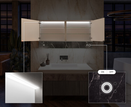 Armário De Casa De Banho LED Lily - De 2 Portas 100 x 72,5cm #5