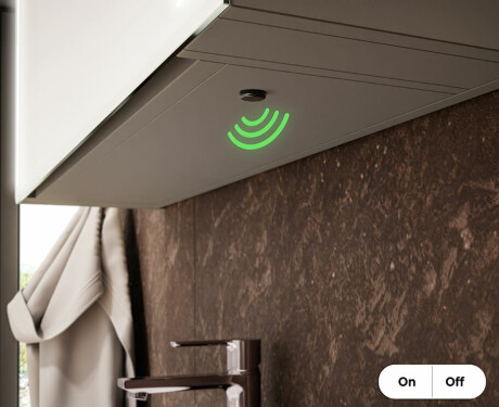 Armário Com Espelho E Com Iluminação LED Sofia 100 x 50cm #5