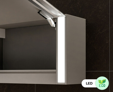 Armário Com Espelho E Com Iluminação LED Sofia 100 x 50cm #7