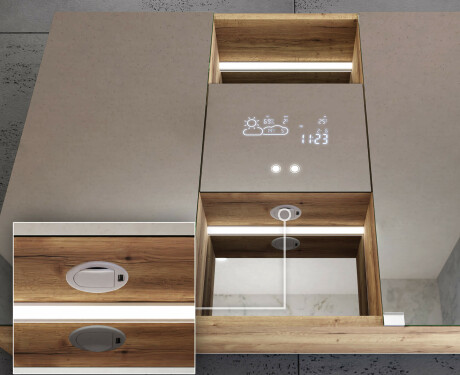 Armário De Casa De Banho LED Lisa 100 x 70cm #10