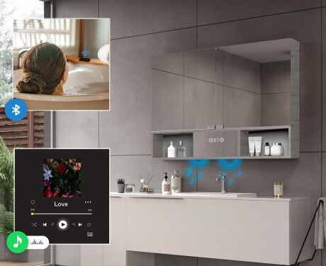 Armário De Casa De Banho LED Emma - De 2 Portas 100 x 72cm #11