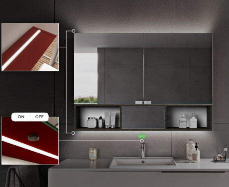 Armário De Casa De Banho LED Emma - De 2 Portas 100 x 72cm #7