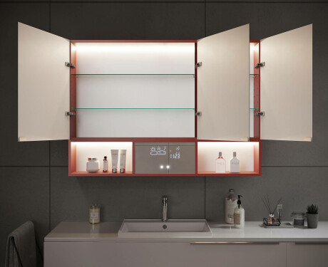 Armário De Casa De Banho LED Emma - De 3 Portas 100 x 72cm #12