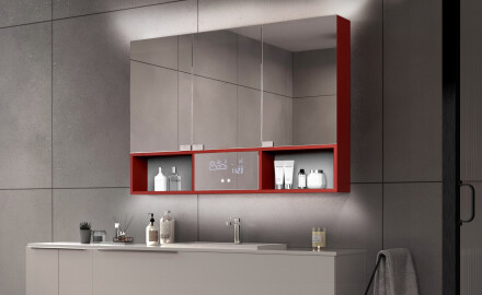 Armário De Casa De Banho LED Emma - De 3 Portas 100 x 72cm