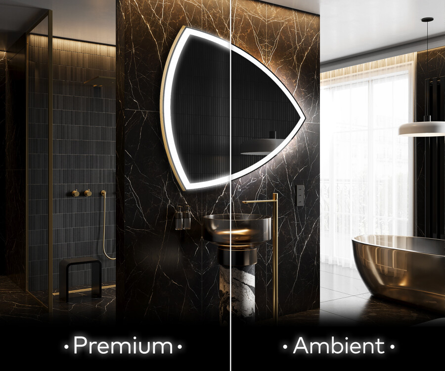 Artforma - Espelho com iluminação LED L61 para casa de banho