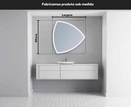 Espelho de Banheiro com LED em Formato Irregular T222 #3