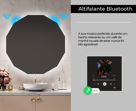 Espelho redondo com luz LED L112 #7