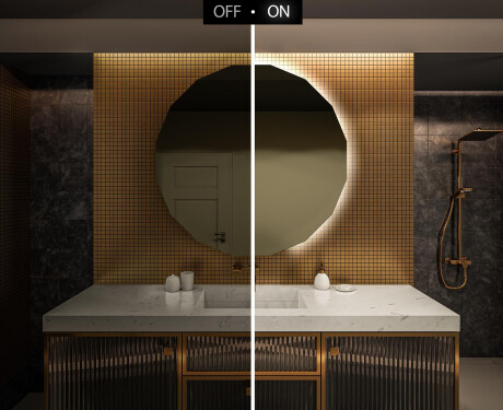 Espelho redondo com luz LED L113 #4