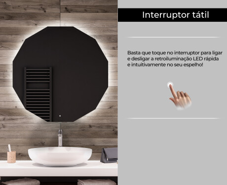 Espelho redondo com luz LED L113 #6