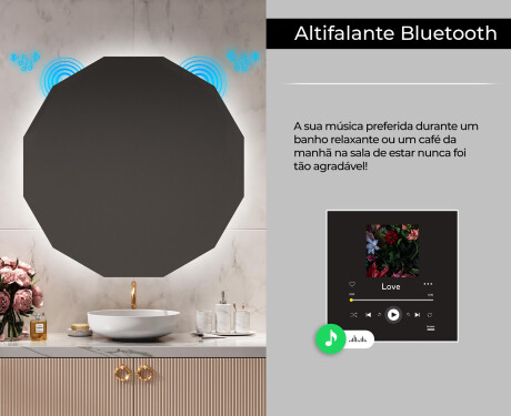 Espelho redondo com luz LED L113 #7