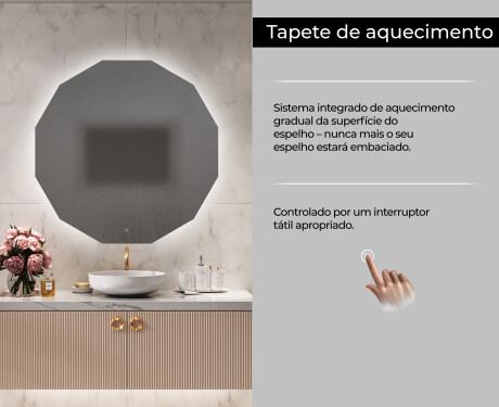 Espelho redondo com luz LED L113 #8