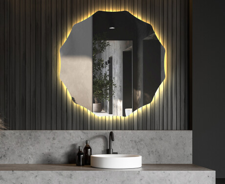 Espelho redondo com luz LED L192