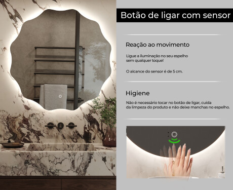 Espelho redondo com luz LED L192 #7
