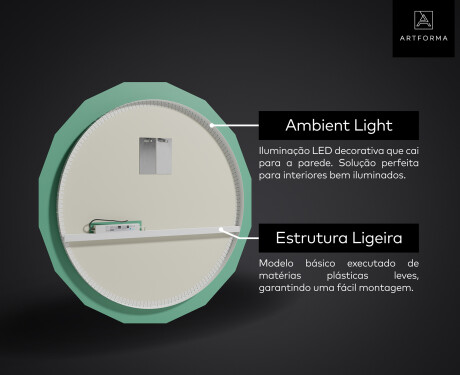 Espelho redondo com luz LED L193 #4