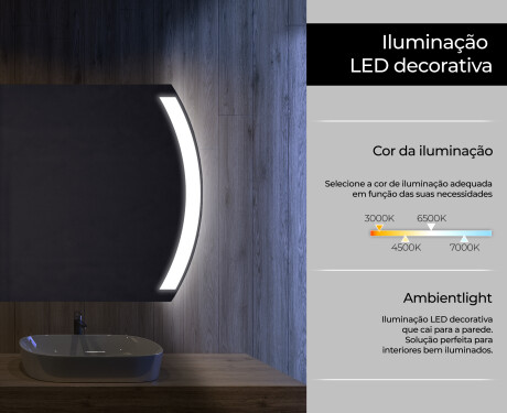 Espelho Para Casa De Banho Com Iluminação LED L68 #4