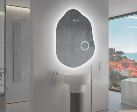 Espelho de Banheiro com LED em Formato Irregular E221 #10