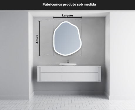Espelho de Banheiro com LED em Formato Irregular E222 #4