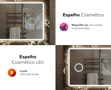 Espelho Para Casa De Banho Com Iluminação LED L141 #8