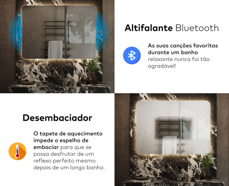Espelho Para Casa De Banho Com Iluminação LED L142 #6