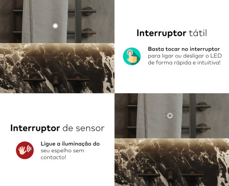 Espelho Para Casa De Banho Com Iluminação LED L142 #9