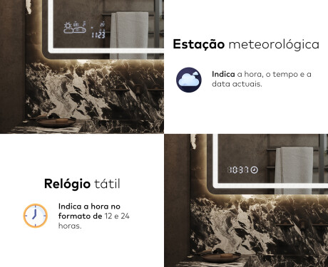 Espelho Para Casa De Banho Com Iluminação LED L143 #7